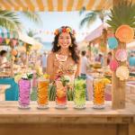 Hacaroa 8 Pack Clear Tiki Cocktail Cups