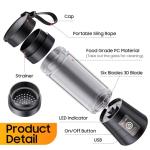 Portable Cordless Smoothie Blender - Rechargeable 13Oz Cup