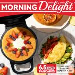 Flip Pancake Maker with Nonstick Ceramic Coating