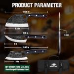 3-Piece Hand Forged Butcher Knife Set