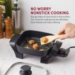 Elite Gourmet Non-Stick Electric Skillet, 8" x 8