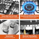 30 Inch Gas Cooktop with 5 Efficient Burners