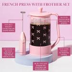 Paris Hilton Pink French Press and Milk Frother Set