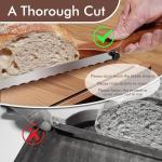 16" Sapele Wooden Serrated Bread Knife for Sourdough