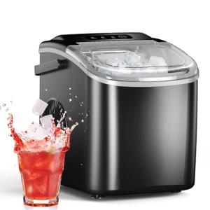 Portable Self-Cleaning Ice Maker with Scoop
