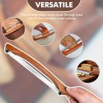 16" Sapele Wooden Serrated Bread Knife for Sourdough