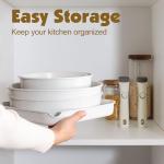 SENSARTE 17-Piece Nonstick Cookware Set with Removable Handles