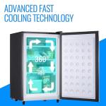 Demuller 3.2 Cu.Ft Compact Upright Freezer, Black