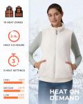 Topdot Women's Heated Fleece Vest with Battery