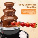 Chocolate Fondue Fountain with 6 Forks and Fruits
