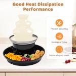 Chocolate Fondue Fountain with 6 Forks and Fruits