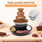 Chocolate Fondue Fountain with 6 Forks and Fruits