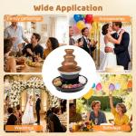 Chocolate Fondue Fountain with 6 Forks and Fruits