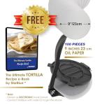 8-Inch Cast Iron Tortilla Press with Oil Paper
