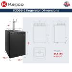 Kegco K309B-1 Black Dual-Faucet Kegerator