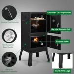 EEBABUO Vertical Charcoal Outdoor BBQ Smoker Oven