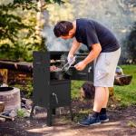 EEBABUO Vertical Charcoal Outdoor BBQ Smoker Oven