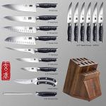 SHAN ZU Japanese Steel Knife Set with Block