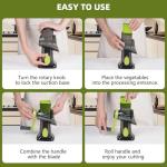 Stainless Steel Rotary Cheese Grater with Slicer