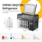 BougeRV 30 Quart Portable 12V Car Refrigerator