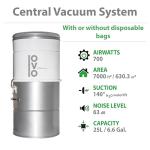 OVO Powerful Central Vacuum System with Hybrid Filtration