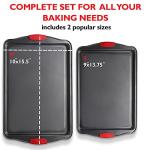 2-Piece Nonstick Baking Sheet Set with Handles