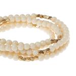 Women's Stone Wrap Bracelet and Necklace Set