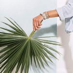 Women's Stone Wrap Bracelet and Necklace Set