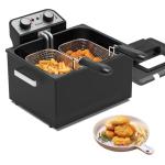 1800W Large Electric Deep Fryer with 3 Baskets