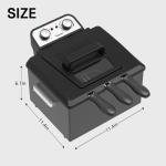 1800W Large Electric Deep Fryer with 3 Baskets