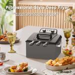 1800W Large Electric Deep Fryer with 3 Baskets