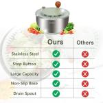Large Stainless Steel Salad Spinner and Strainer
