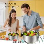 Large Stainless Steel Salad Spinner and Strainer