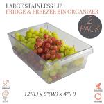 Large Refrigerator Storage Bins - 2 Pack