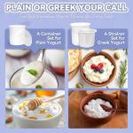 Electric Greek Yogurt Maker with Timer and Strainer