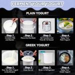 Electric Greek Yogurt Maker with Timer and Strainer