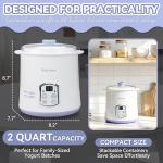 Electric Greek Yogurt Maker with Timer and Strainer
