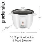 Proctor Silex 10-Cup Rice Cooker and Steamer
