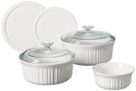CorningWare French White 7-Pc Ceramic Bakeware Set