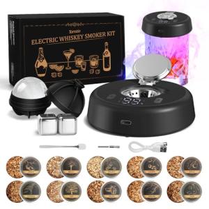 Electric Whiskey Smoker Kit with Wood Chips & Ice