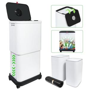 HI NINGER 3-Pack 13-Gallon Trash Can Set