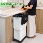 HI NINGER 3-Pack 13-Gallon Trash Can Set