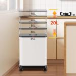 HI NINGER 3-Pack 13-Gallon Trash Can Set