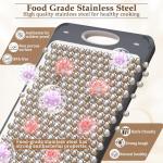 GUANCI Double-Sided Stainless Steel Cutting Board 14"x9.6