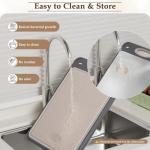 GUANCI Double-Sided Stainless Steel Cutting Board 14"x9.6