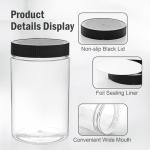 Vumdua 27 Ounce Airtight Plastic Food Storage Jars