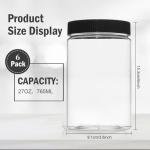 Vumdua 27 Ounce Airtight Plastic Food Storage Jars