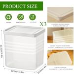 MdakeGo 6-Pack Clear Refrigerator Organizer Bins