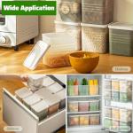 MdakeGo 6-Pack Clear Refrigerator Organizer Bins