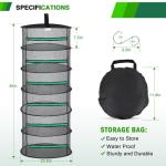 Yesker 6-Layer Foldable Herb Drying Rack